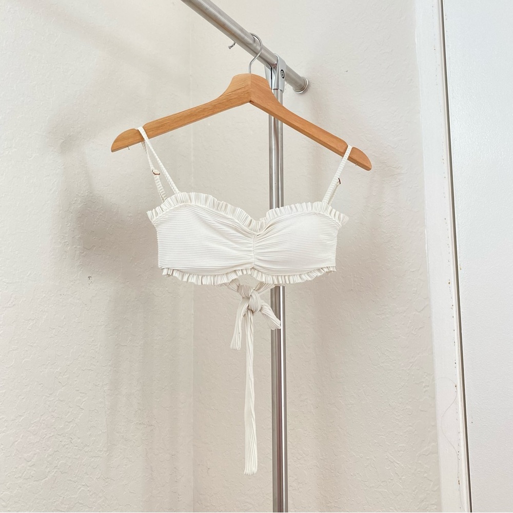la hearts tie swim top
